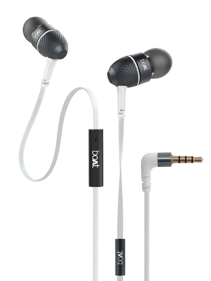 boAt BassHeads 220 M White Tangle free Wired Earphones with Enhanced Bass Metal Finish