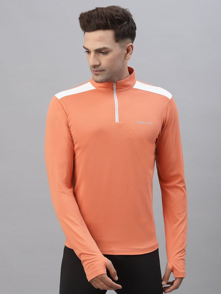 Buy JUMP USA High Neck Long Thumb Hole Sleeves Rapid Dry T