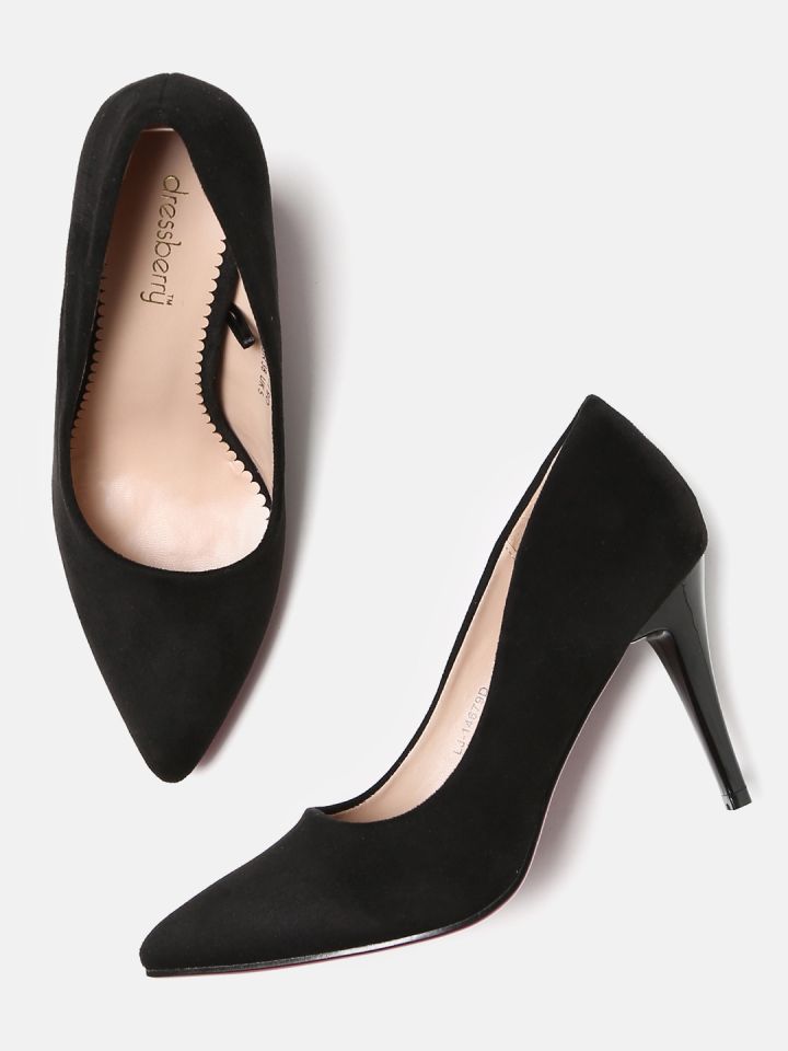 DressBerry Women Black Solid Pumps
