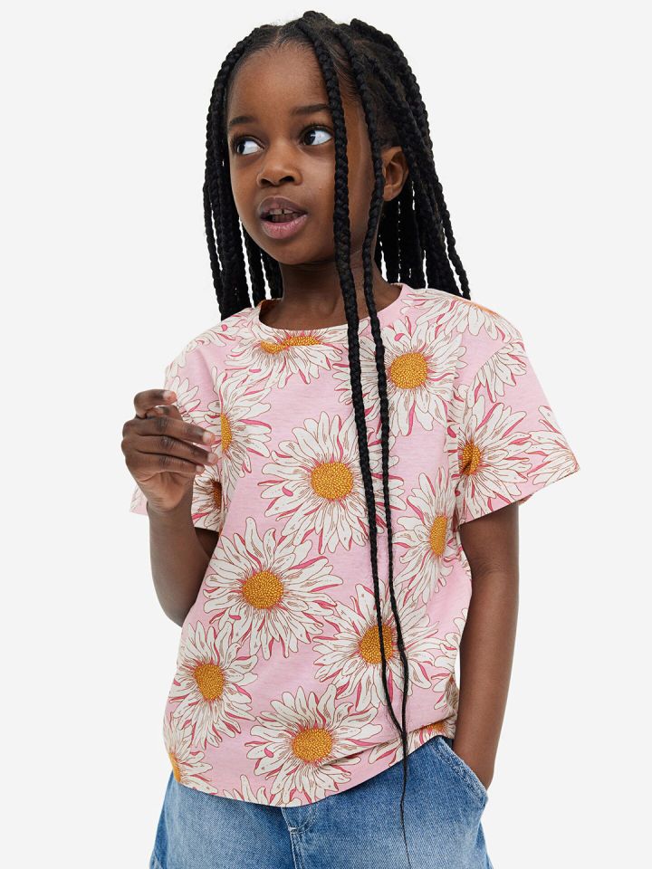 Buy H M Floral Printed T Shirt Tshirts for Girls 22138616 Myntra