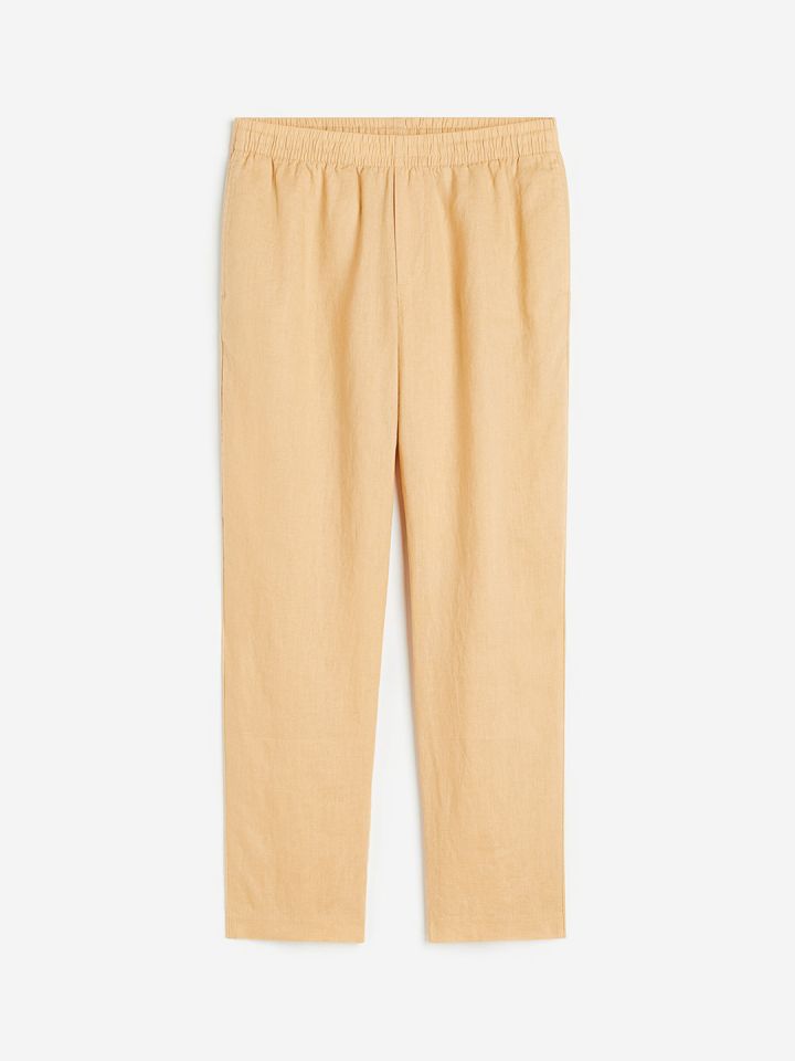 Buy H M Men Regular Fit Pure Linen Trousers Trousers for Men