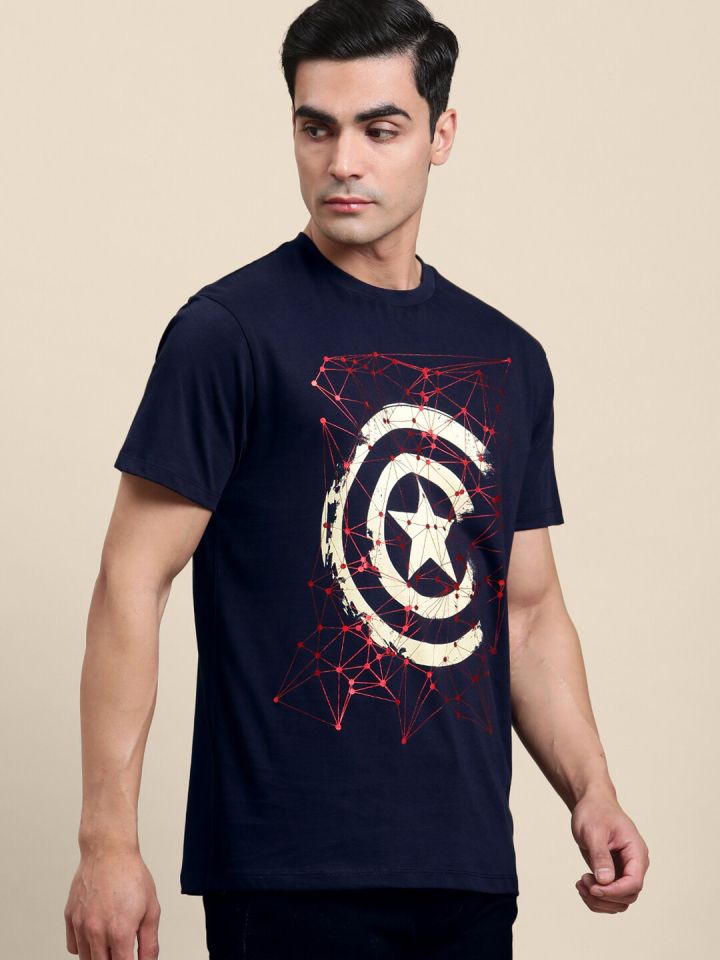 Captain america sale t shirt myntra