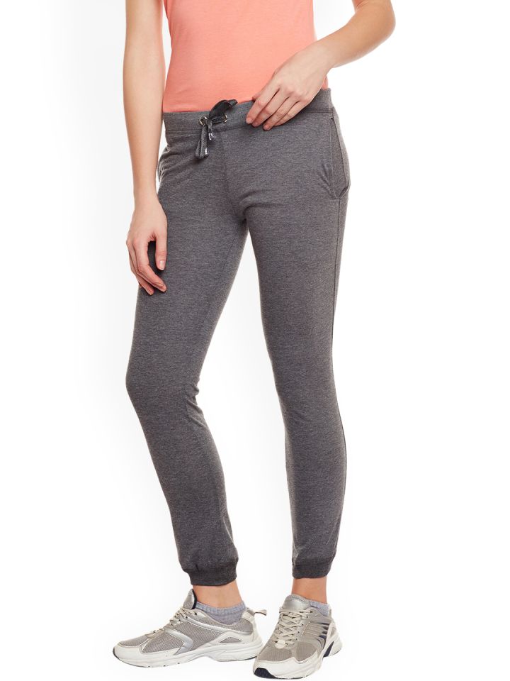 womens grey slim fit joggers