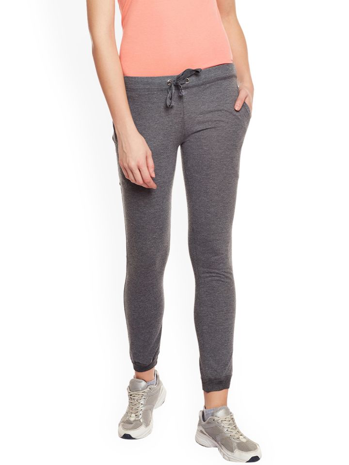 womens grey slim fit joggers