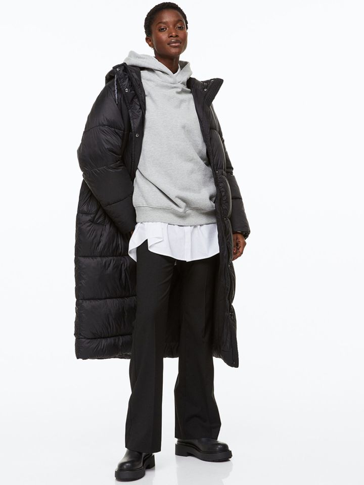 Buy H M Hooded Puffer Coat Coats for Women 22192398 Myntra