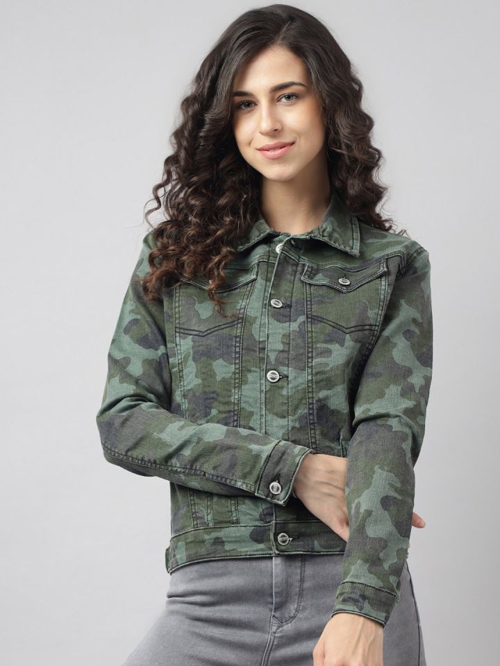 Womens denim camo jacket on sale