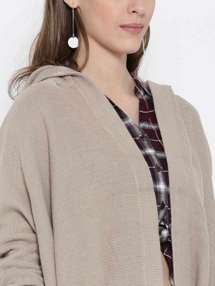 Open front sale hooded cardigan