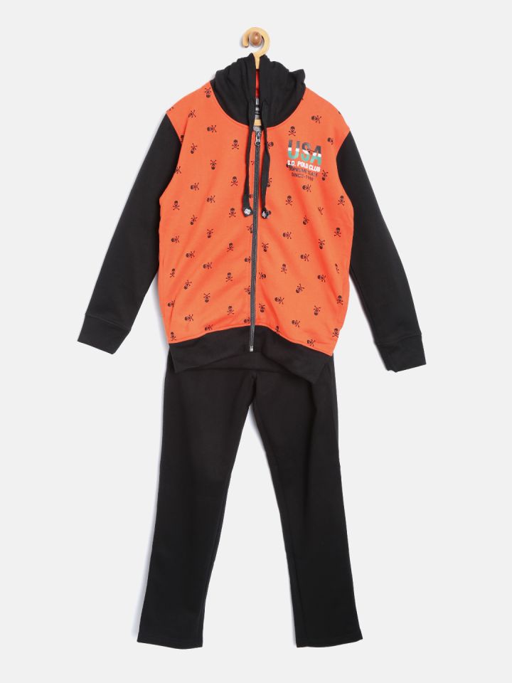 boys orange tracksuit
