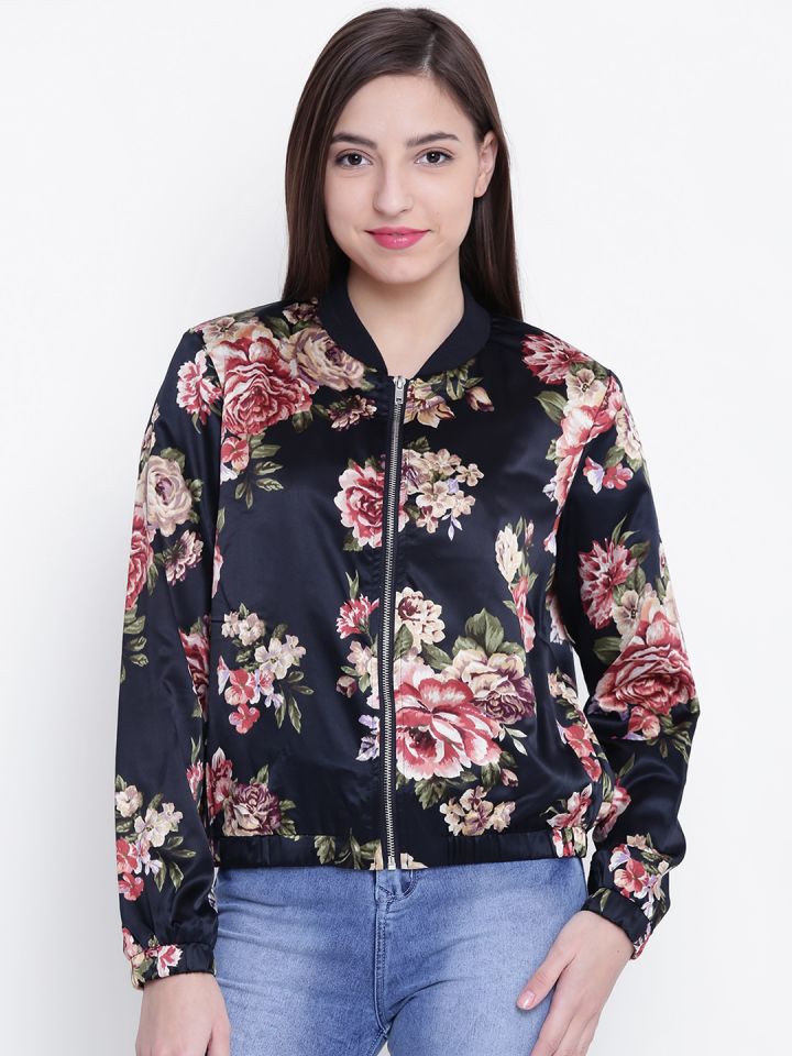 Forever 21 hot sale floral bomber jacket