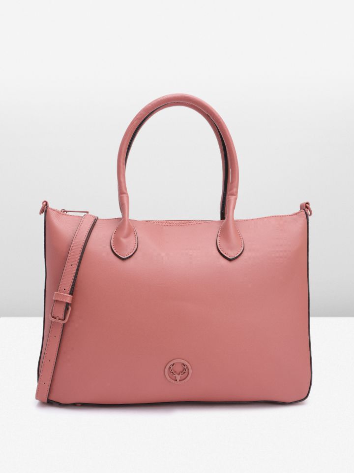 Allen solly pink solid handheld bag clearance