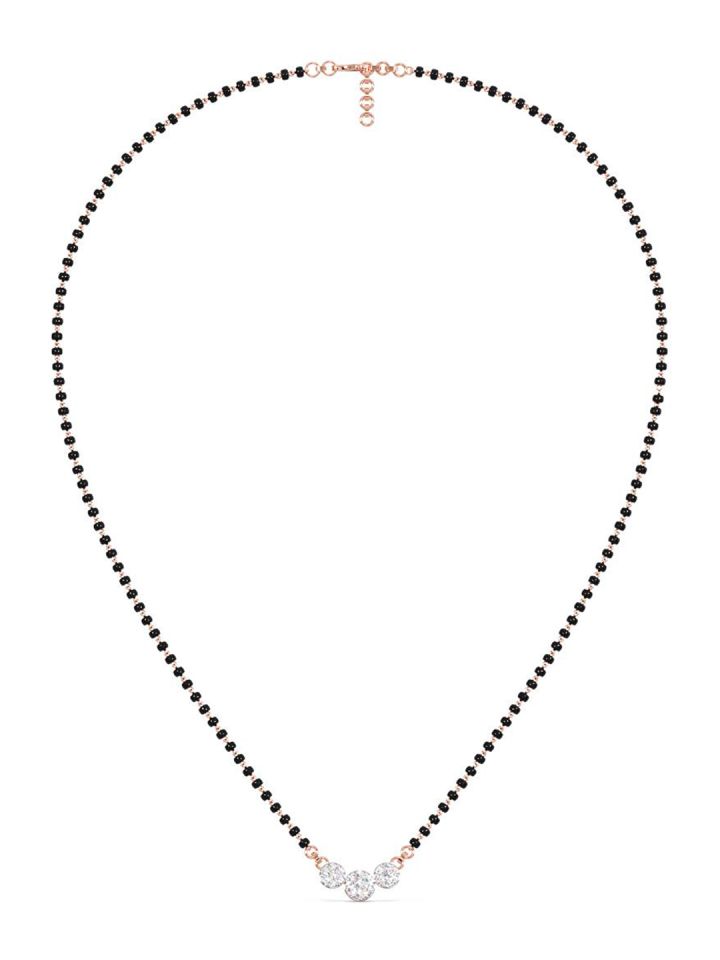 Kalyan jewellers cheap black beads chains