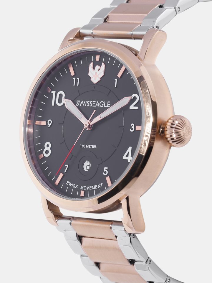 Buy Swiss Eagle Men Black Analogue Watch SE 9121 77 Watches for