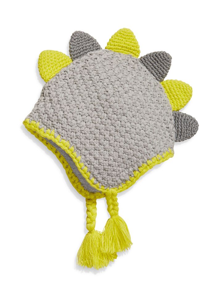 Boys Grey \u0026 Yellow Dinosaur Hat - Caps 