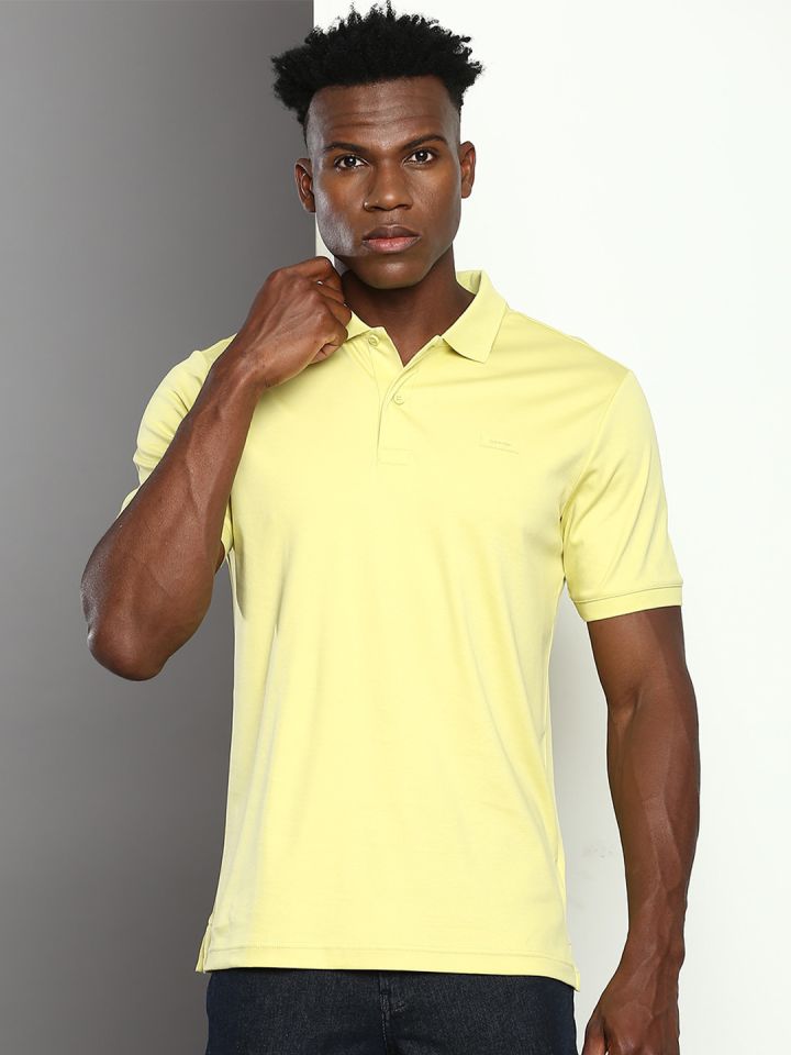 Calvin klein jeans yellow shirt deals