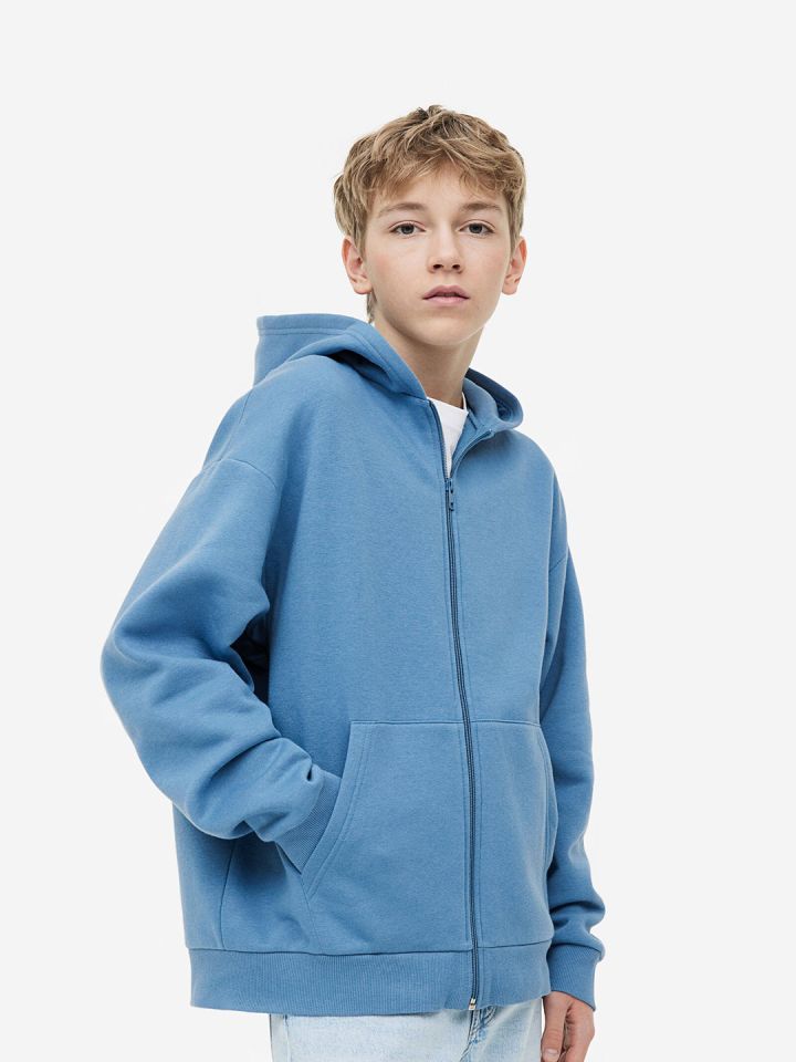 Boys blue online zip up hoodie