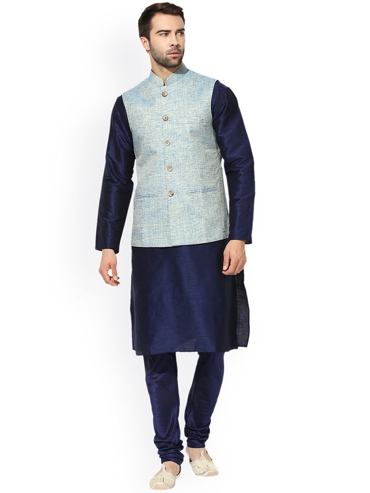 blue kurta jacket