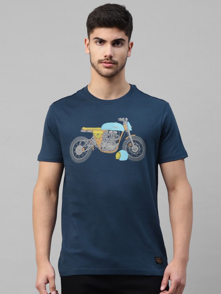 Royal enfield t new arrivals shirts myntra