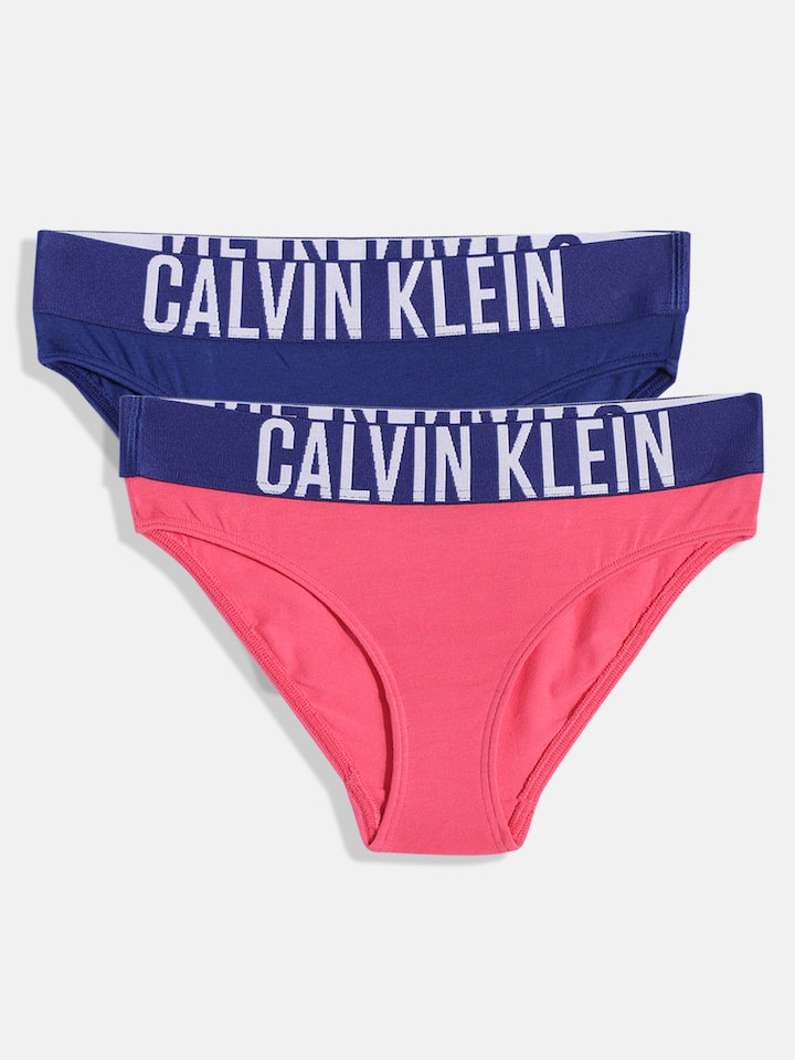 Calvin Klein Womens Seamless Logo Bikini Brief Polymer Blue