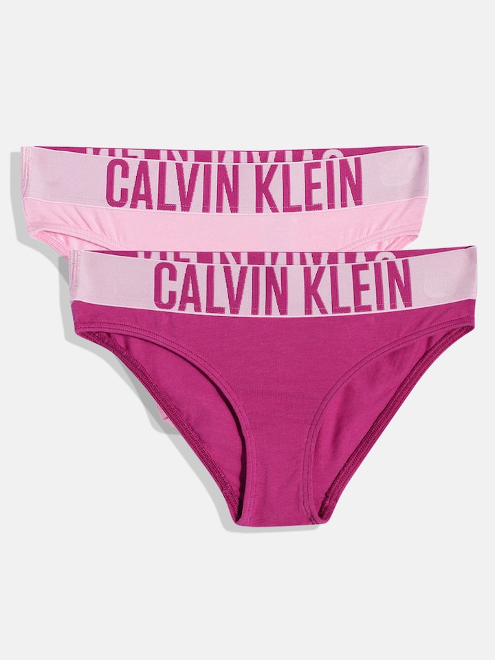 Buy Calvin Klein Underwear Girls Pack Of 2 Bikini Briefs G8006010VZ -  Briefs for Girls 22360500
