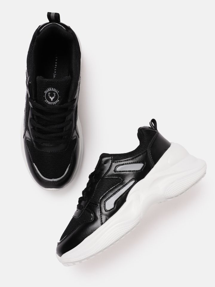 Buy Allen Solly Women Woven Design Chunky Sneakers Myntra