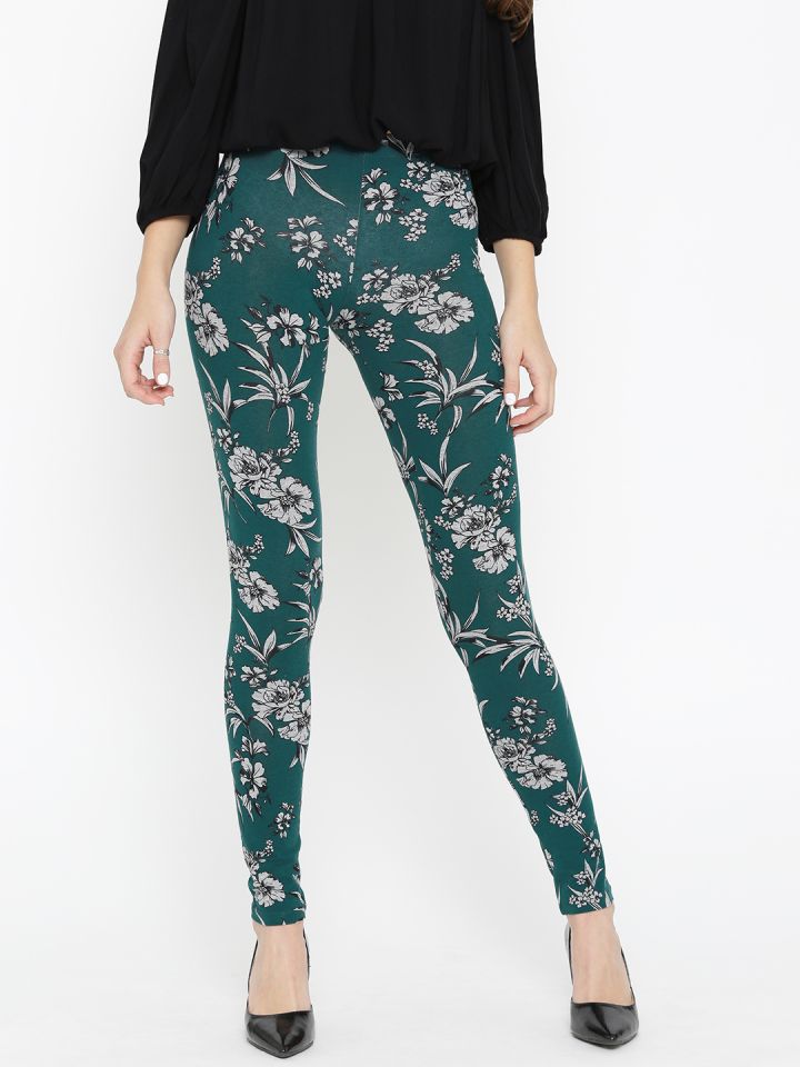 Printed sales jeggings myntra