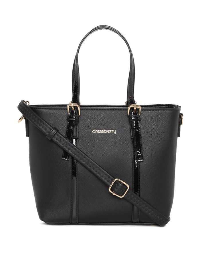 Buy DressBerry Black Solid Shoulder Bag Handbags for Women