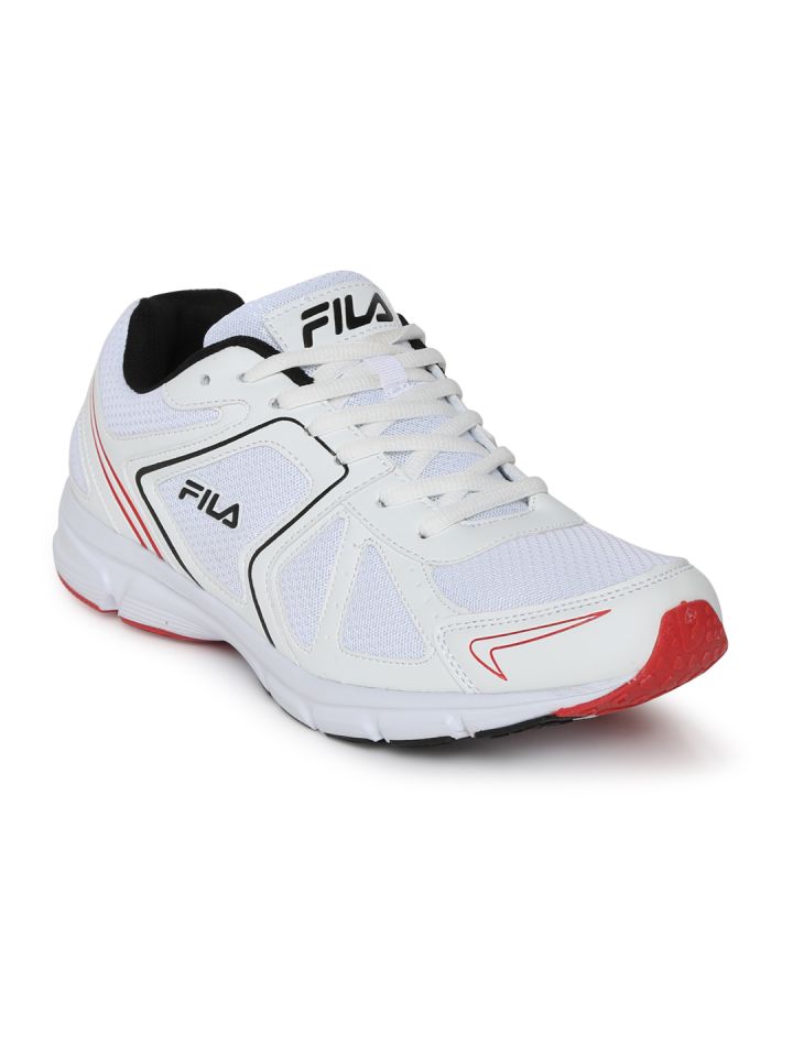Fila white running shoes shop