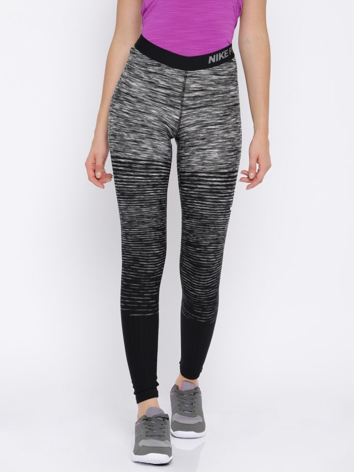 Buy Nike Black & White AS W NP HPRWM Tights - Tights for Women