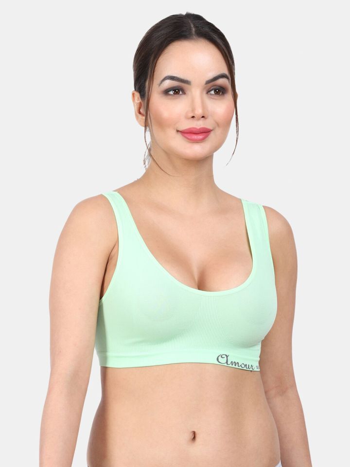 Buy Enamor Non Padded Underwire Bra- Yellow at Rs.850 online