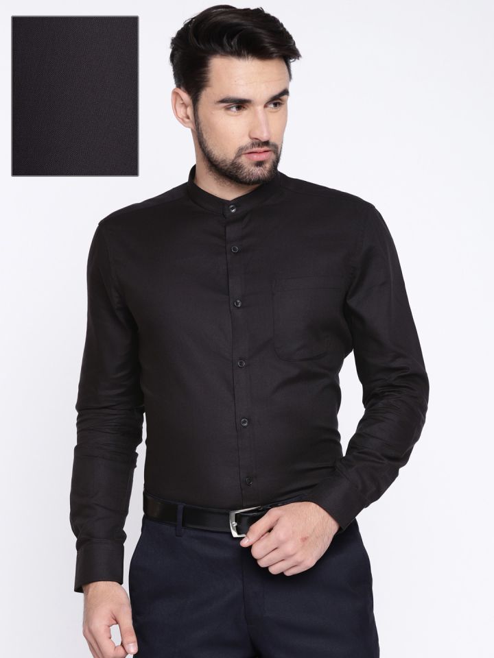 black formal dress shirt