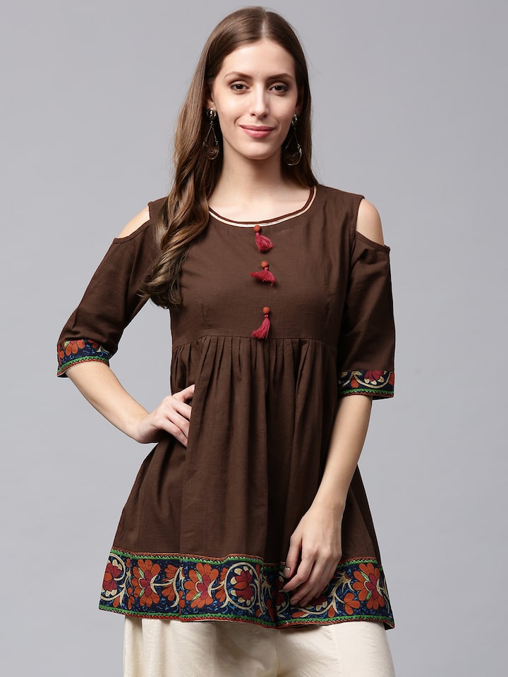 50 Latest Types of Cold Shoulder Kurti Sleeves Designs (2022) - Tips and  Beauty