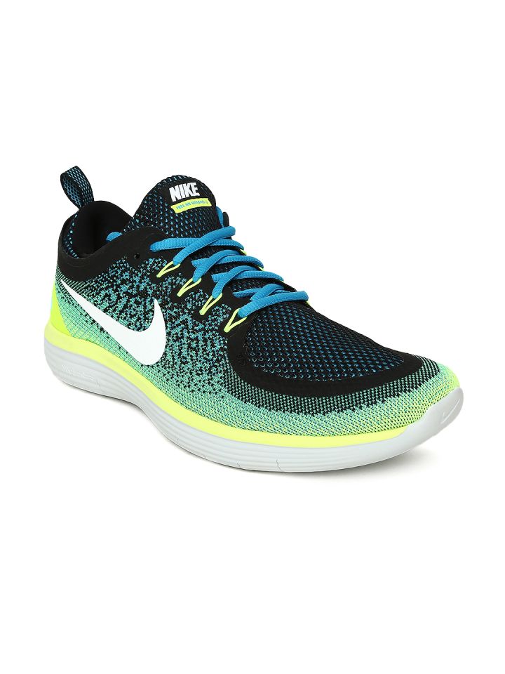 Nike Men Black FREE RN DISTANCE 2 Running Shoes