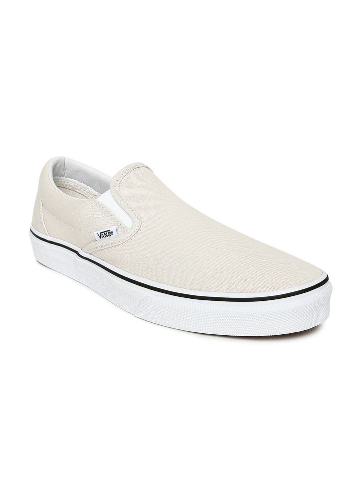Buy Vans Unisex Off White Classic Slip On Sneakers Casual Shoes