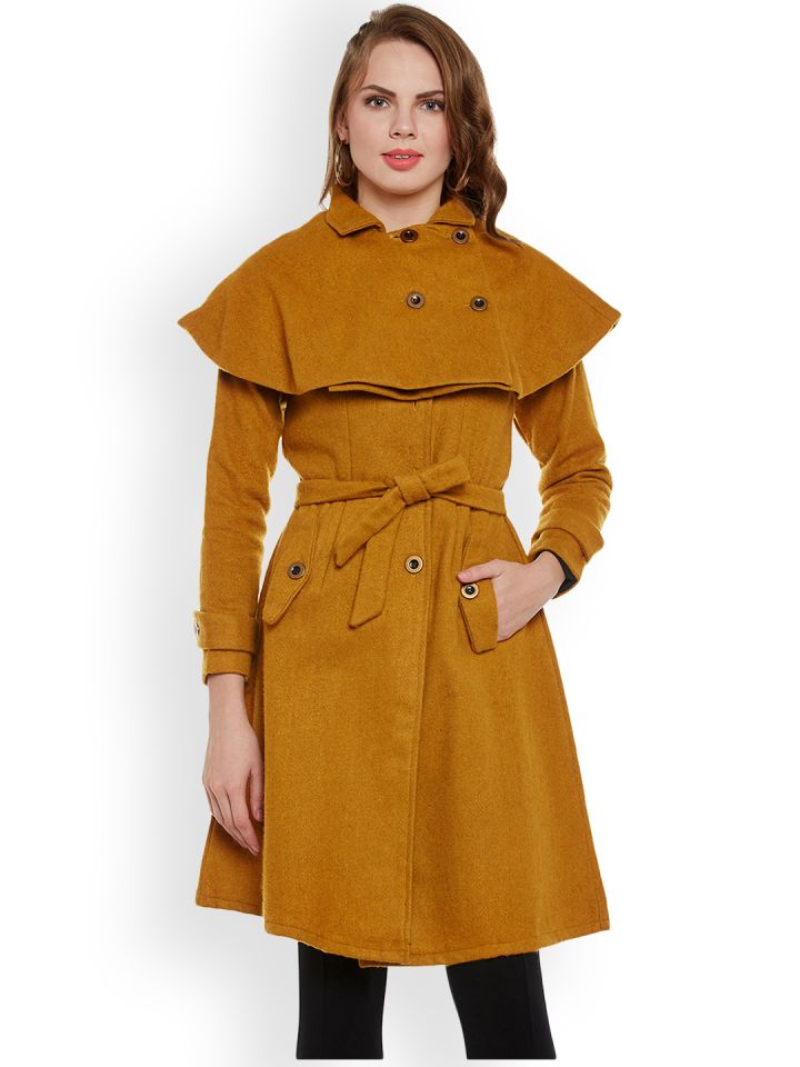 Mustard trench 2025 coat women's
