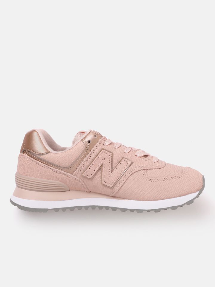 Women's new balance 574 online rose gold casual shoes