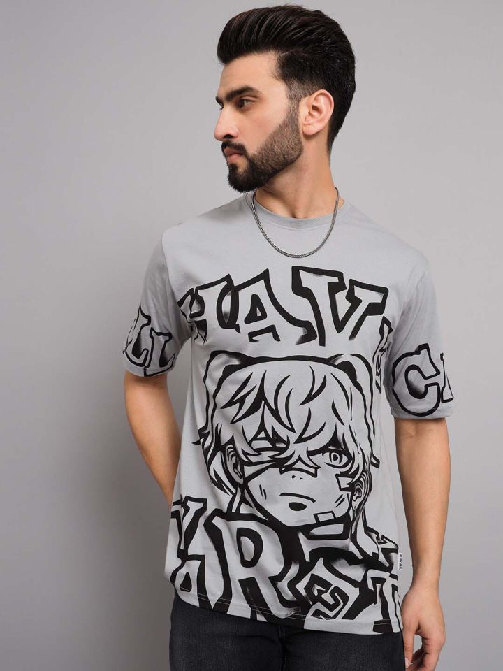 Buy The Dry State Graphic Printed Cotton Loose Fit T Shirt