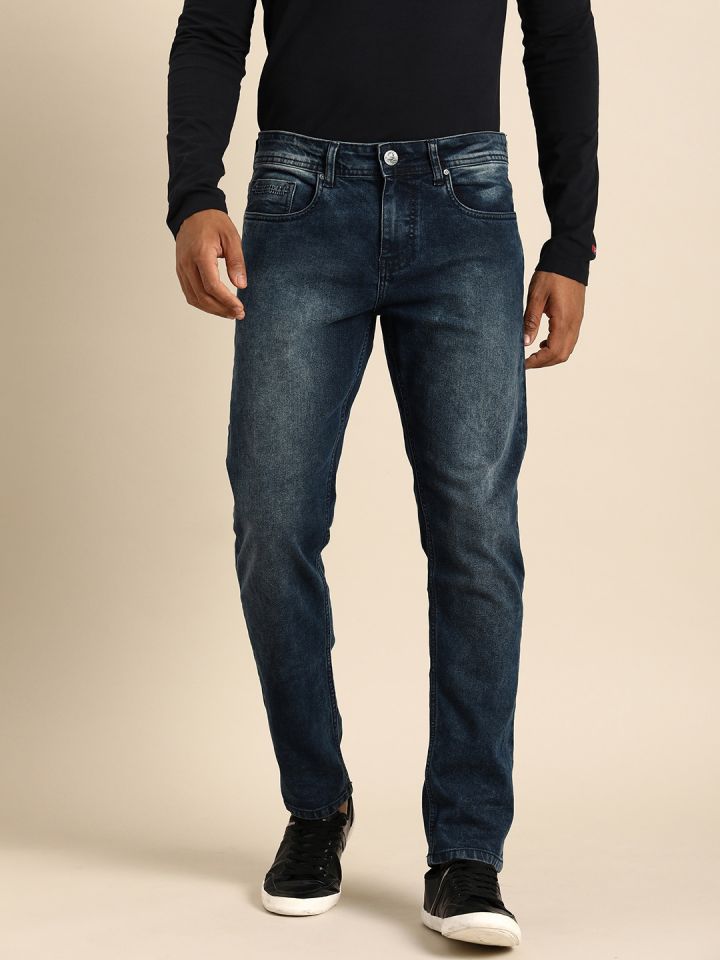 Buy Being Human Men Cropped Fit Heavy Fade Stretchable Jeans