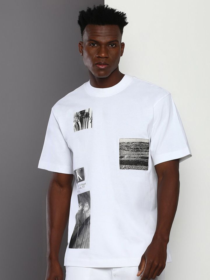 Buy Calvin Klein Jeans Transitional Cotton Brand Print T-Shirt
