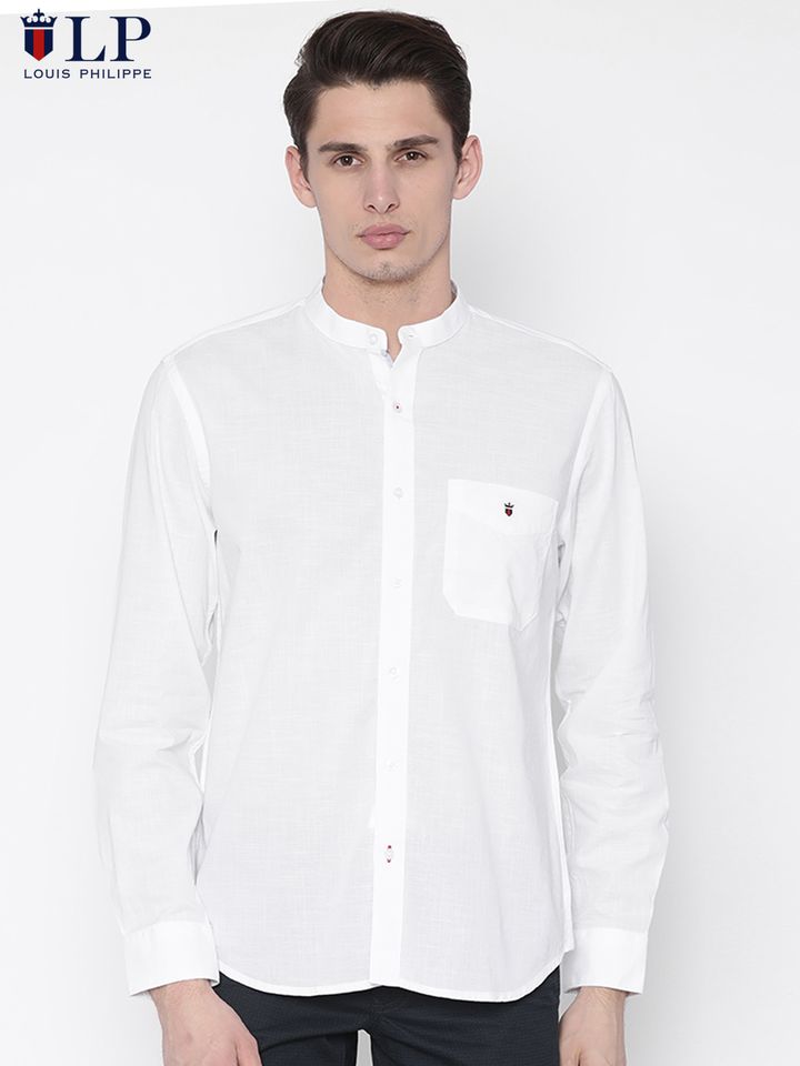 Louis philippe mandarin collar shirts clearance