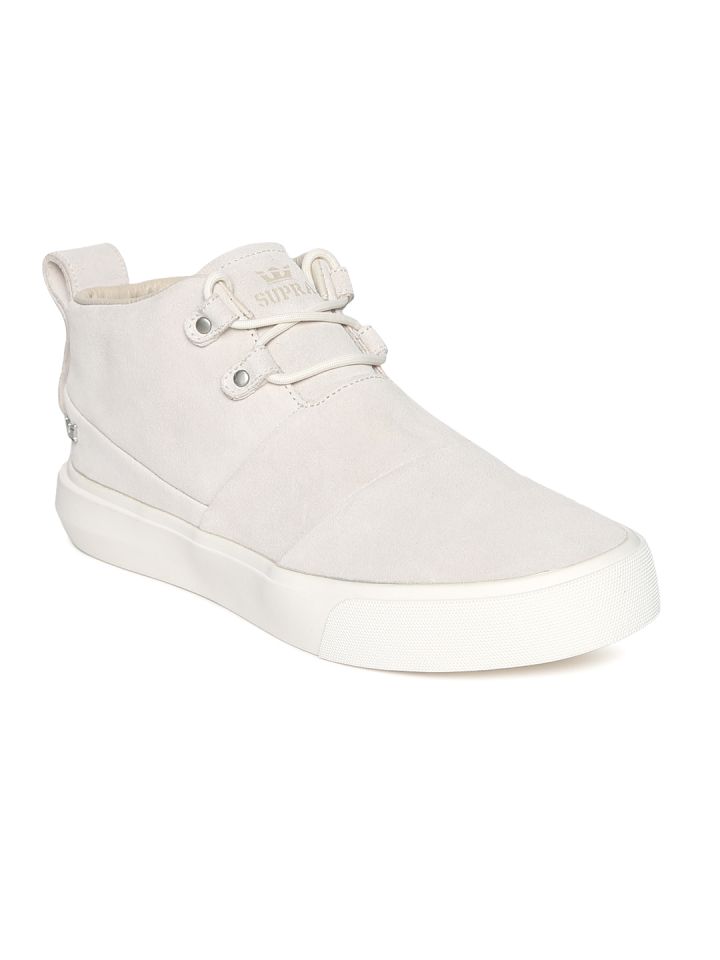 Buy Supra Men Off White CHARLES Suede Sneakers Casual Shoes for