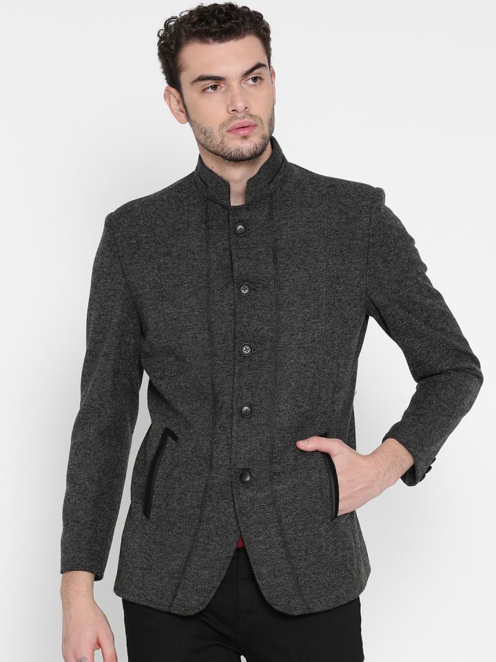 Buy Monte Carlo Charcoal Grey Single Breasted Casual Blazer
