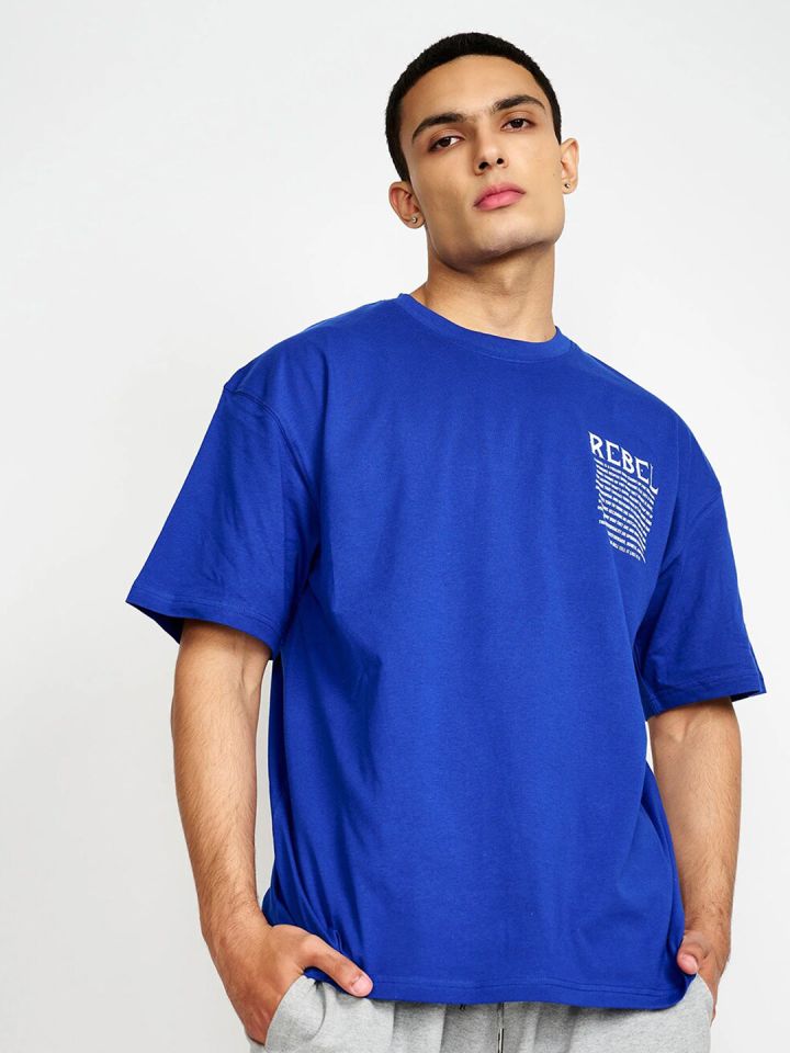 Buy Bonkers Corner Graphic Printed Drop Shoulder Sleeves Cotton Loose Fit T  Shirt - Tshirts for Men 22517378