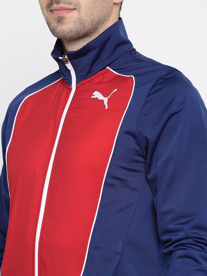 blue and red puma tracksuit