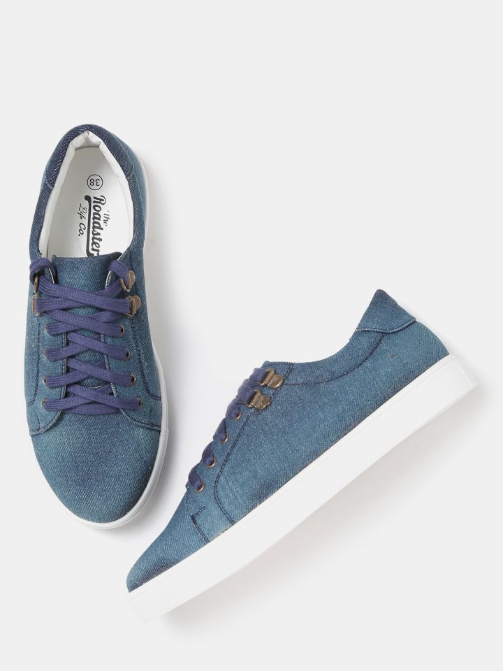 Buy Roadster Women Blue Denim Sneakers - Casual Shoes for Women