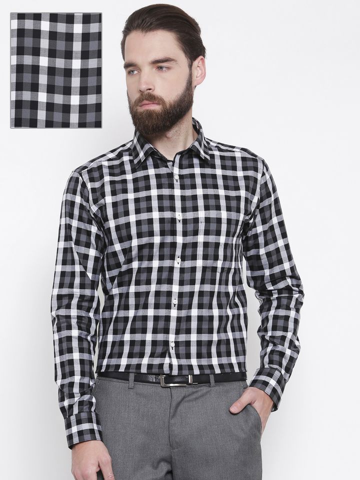 Slim Fit Checked Formal Shirt - Shirts 