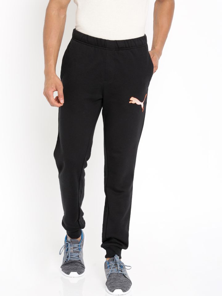 Buy Puma Men Black Solid Joggers Track Pants for Men 2252913