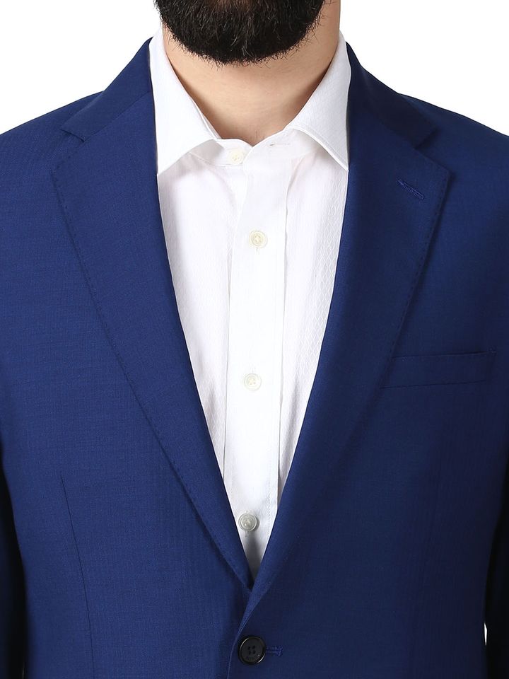 Buy Raymond Men Blue Solid Formal Suit Suits For Men 2253631 Myntra Check price in india and shop online. raymond men blue solid formal suit