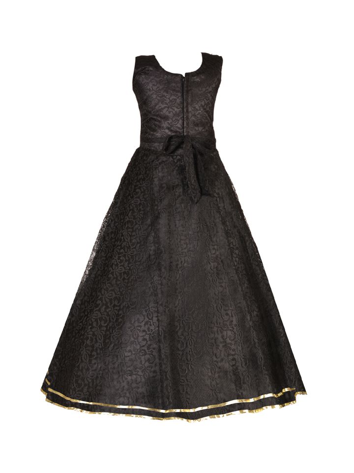 Black net deals frock design 2017