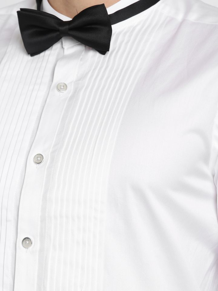 white party wear shirt with black button
