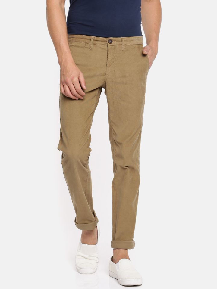 Buy Solid Cotton Stretch Trouser Online  Indian Terrain